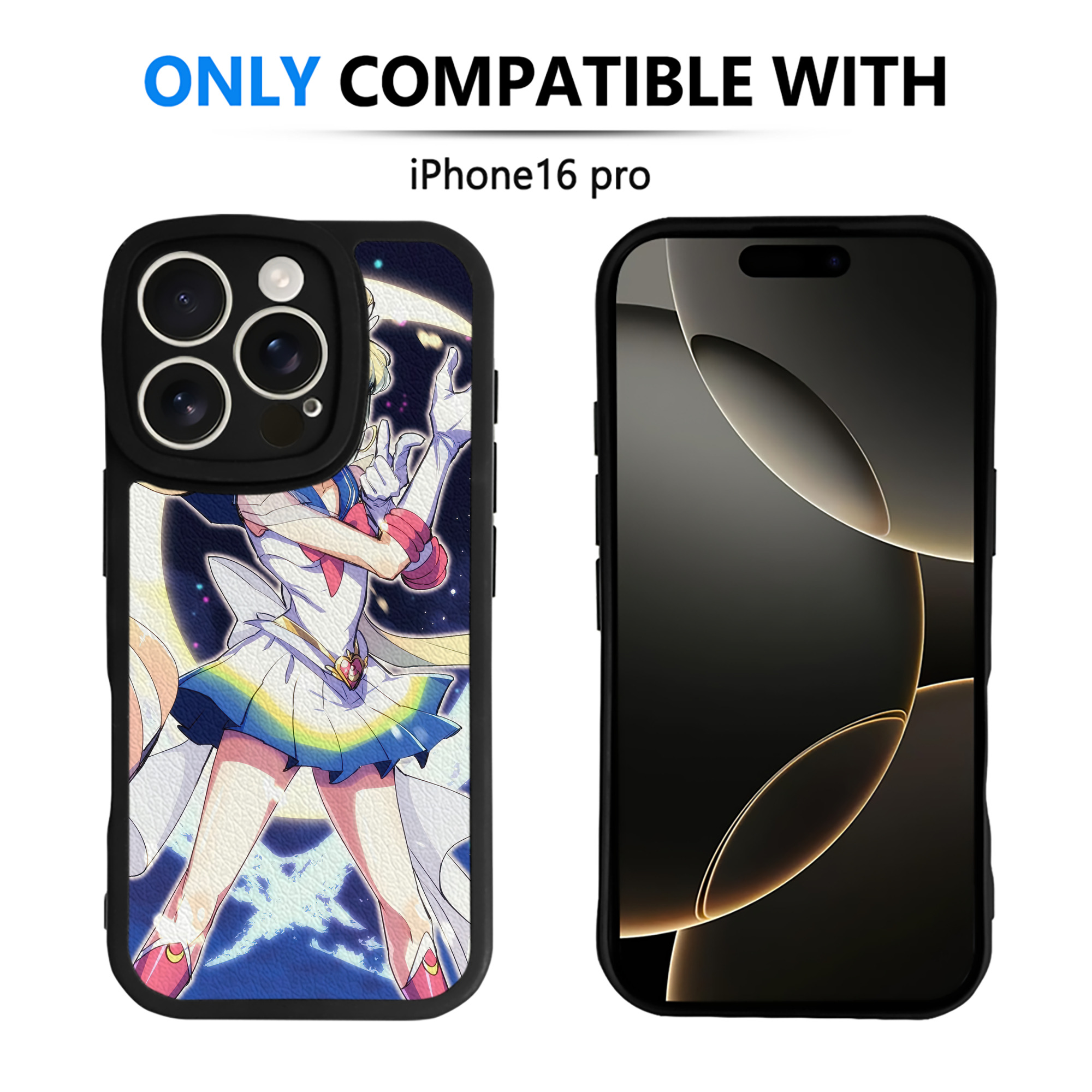 （画像用） 美少女戦士セーラームーン Sailor Moon 【iPhone 16シリーズ対応】シリコンスマホケース（レザー調） 材質：シリコン